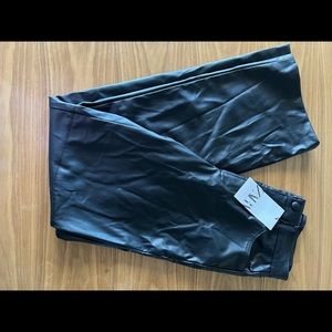 Zara Leather Straight Pants